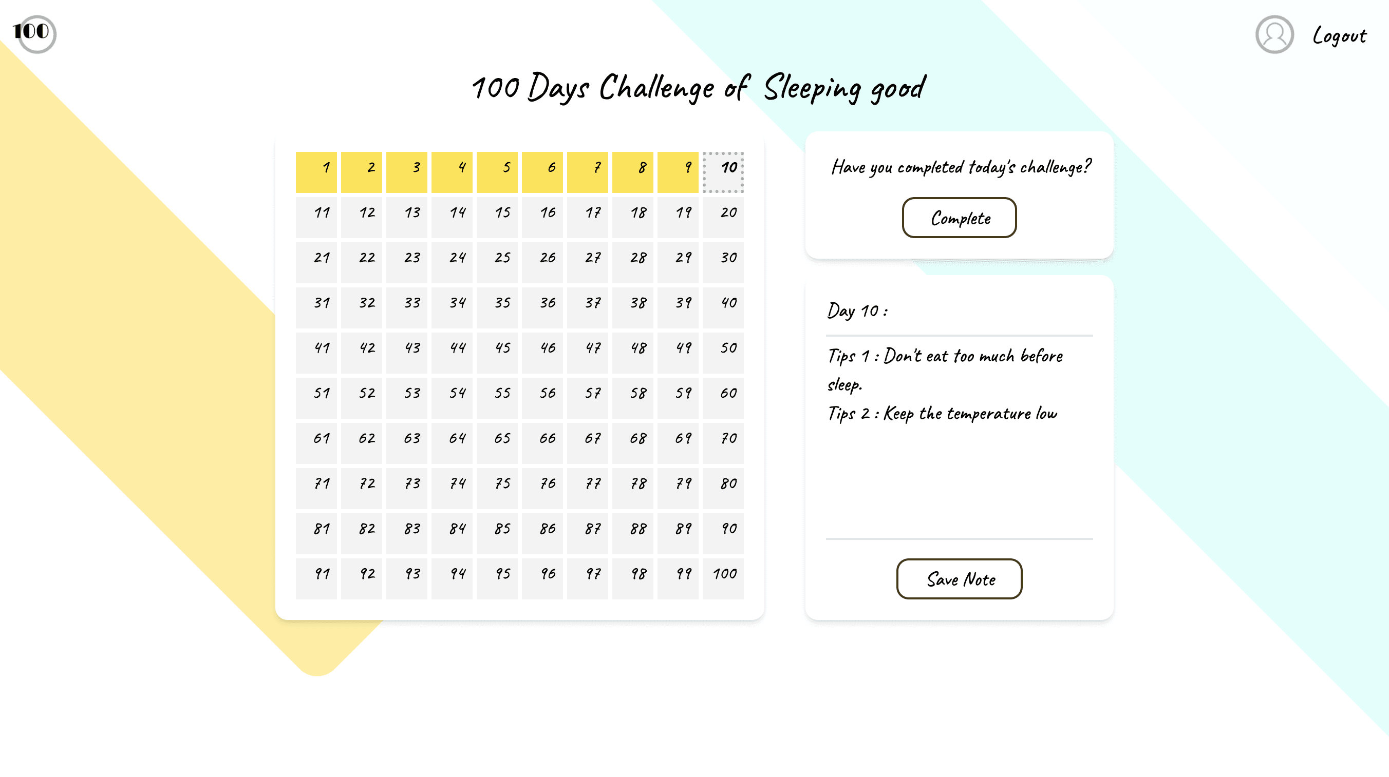 PC Image of 100 Days Challenge Tracker