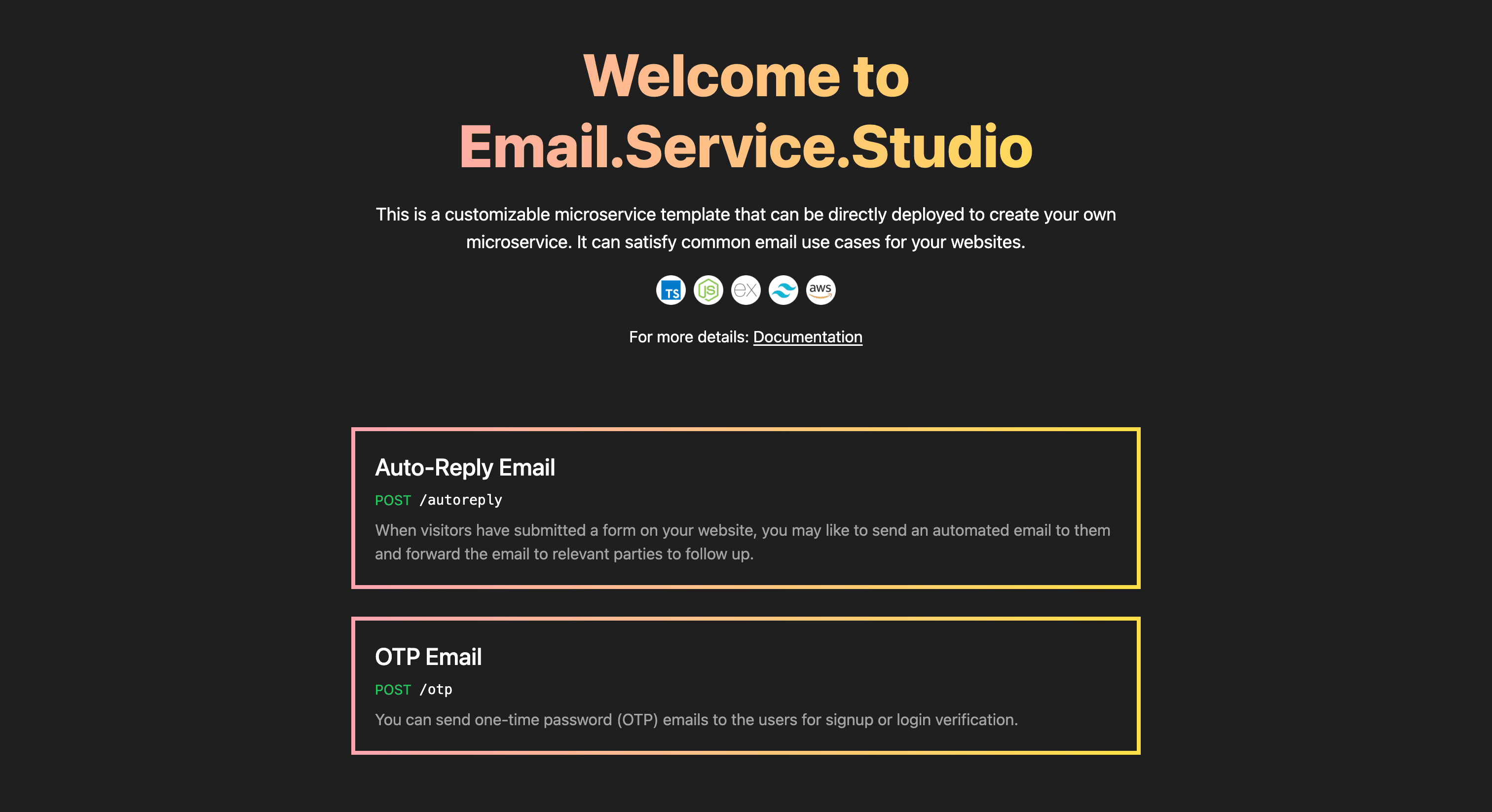 PC Image of Email Service Studio